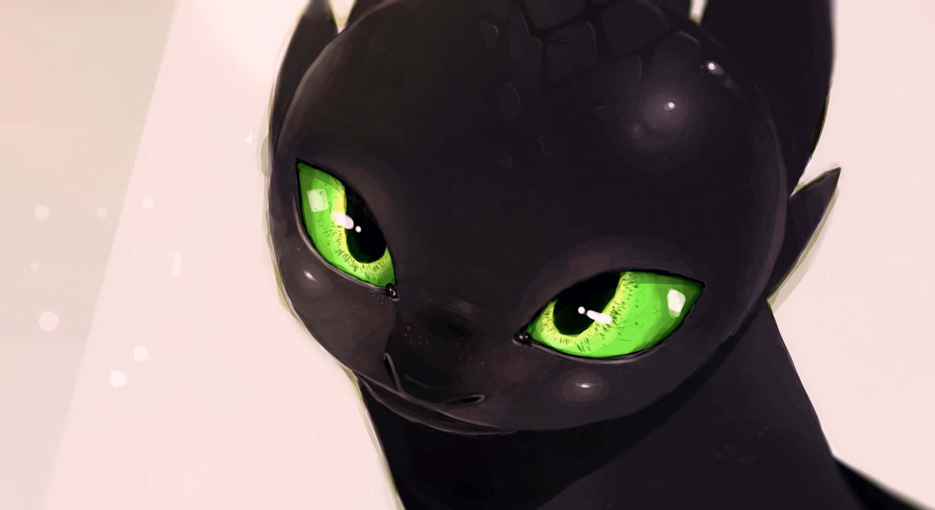 Toothless Green Eyes Close Up Wallpaper