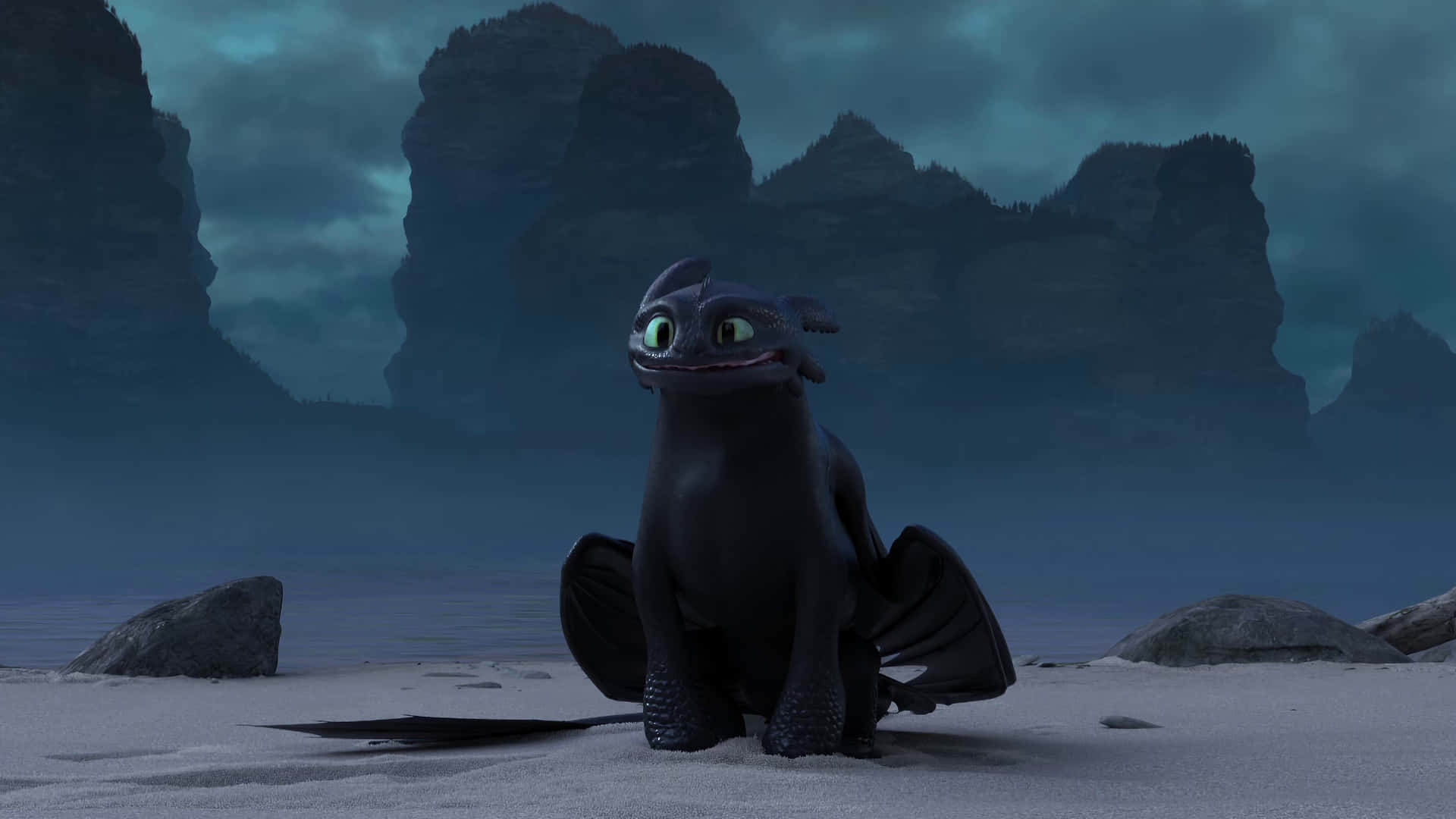 Toothless Night Fury Smile Wallpaper