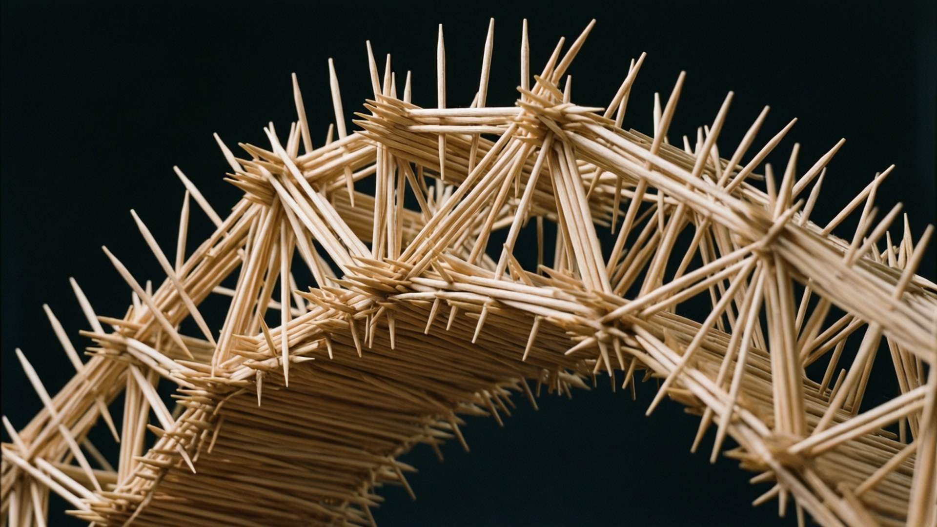 Toothpick Bridge Structure Wallpaper