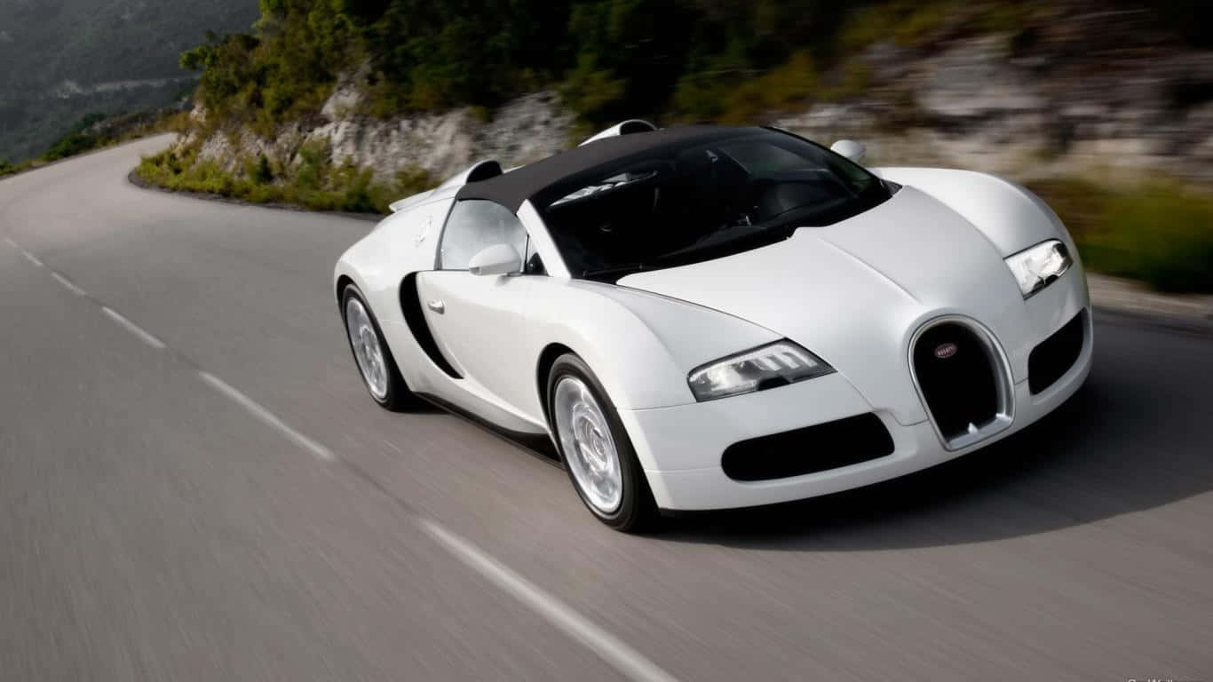 Top 10 Car White 2009 Bugatti Veyron Wallpaper