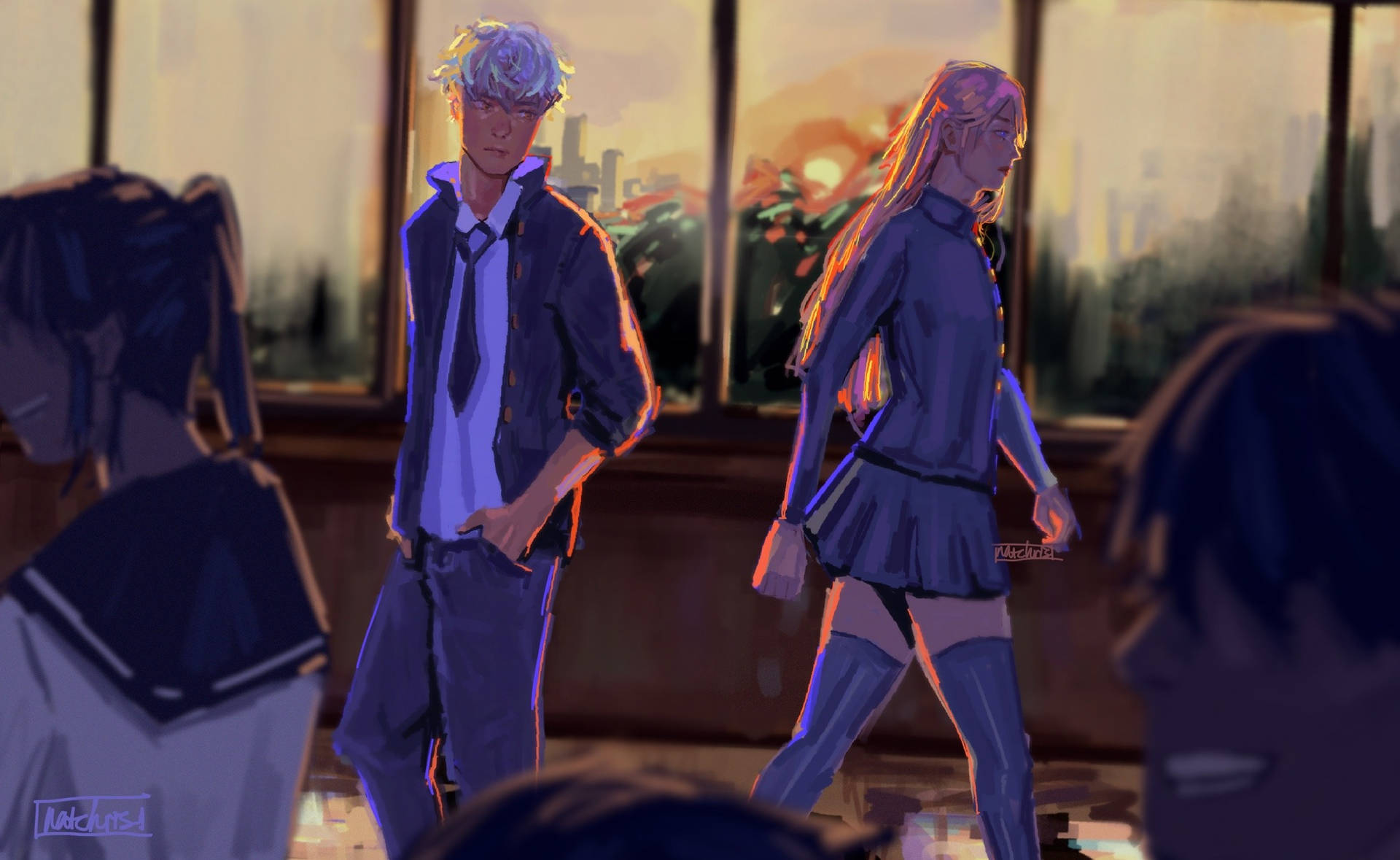 Top Anime Blue Period Digital Art Wallpaper