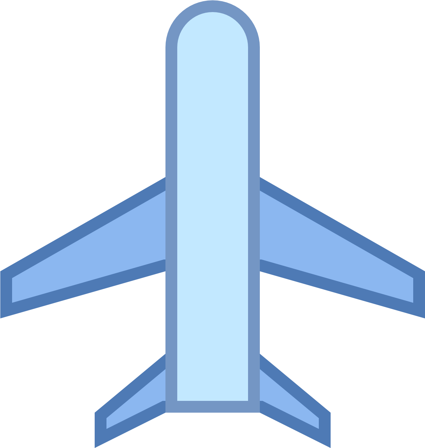 Top Down Airplane Graphic PNG