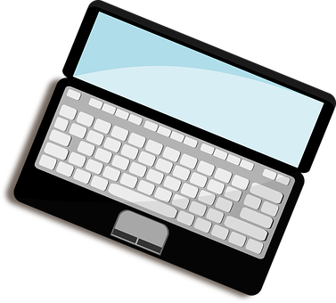 Top Down Viewof Open Laptop PNG