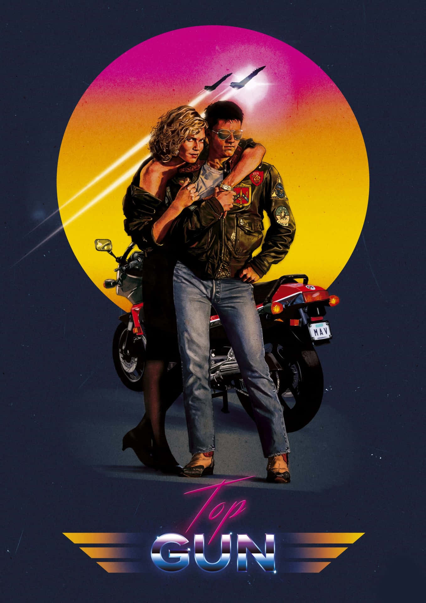 Top Gun Retro-style Movie Poster Wallpaper