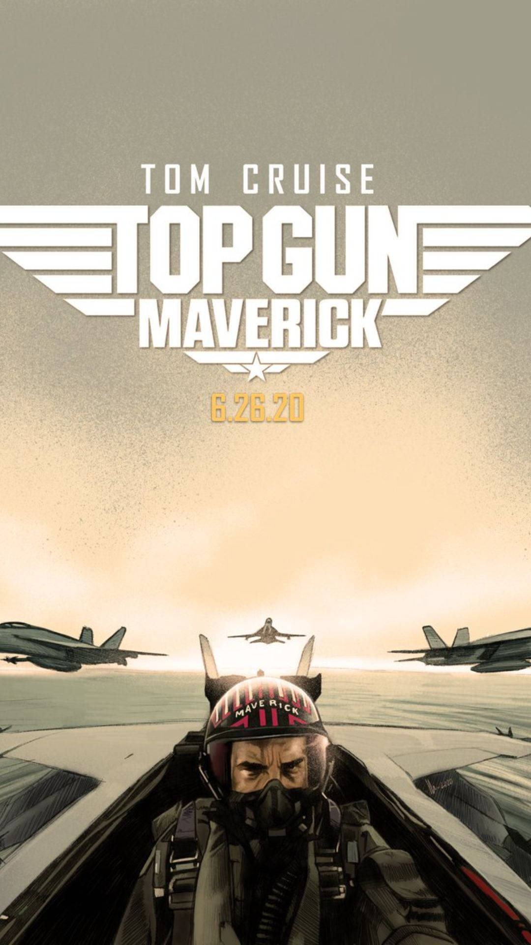 Topgun: Maverick Filmplakat Teaser Wallpaper