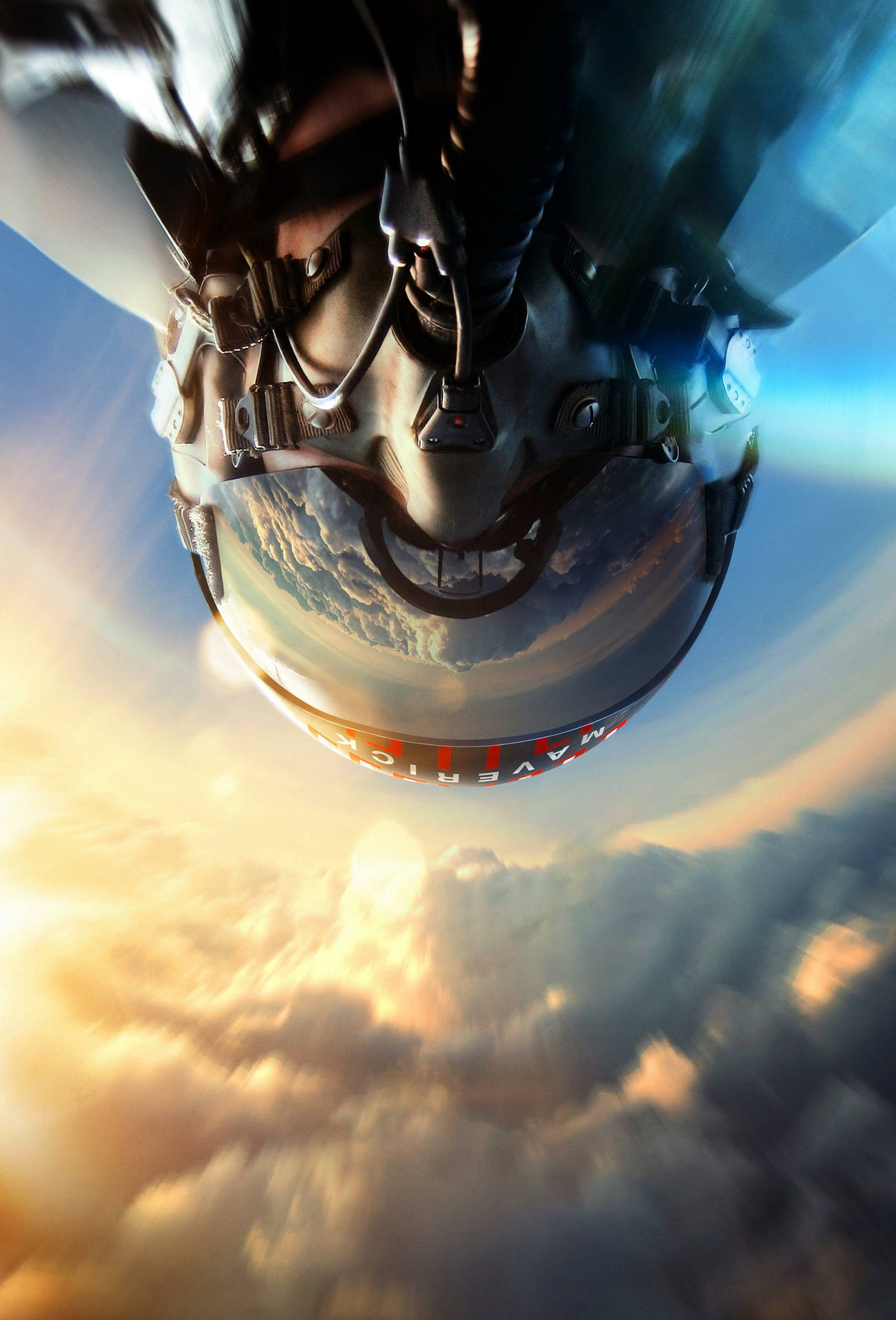 Top Gun: Maverick Vendende Pilot Scene Desktop Besked Wallpaper