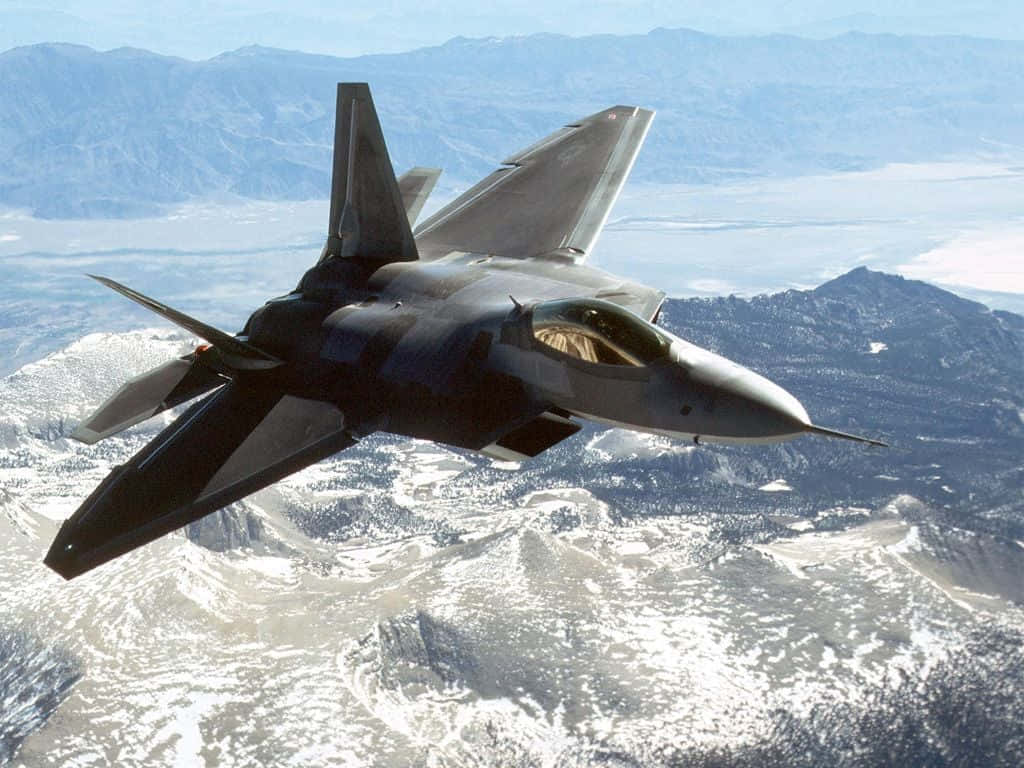 Top Gun Lockheed Martin F-22 Raptor Skrivebordsbaggrund Wallpaper