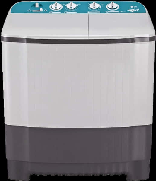 Top Loading Washing Machine Whiteand Gray PNG