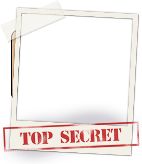 Top Secret Stampon Polaroid Frame PNG