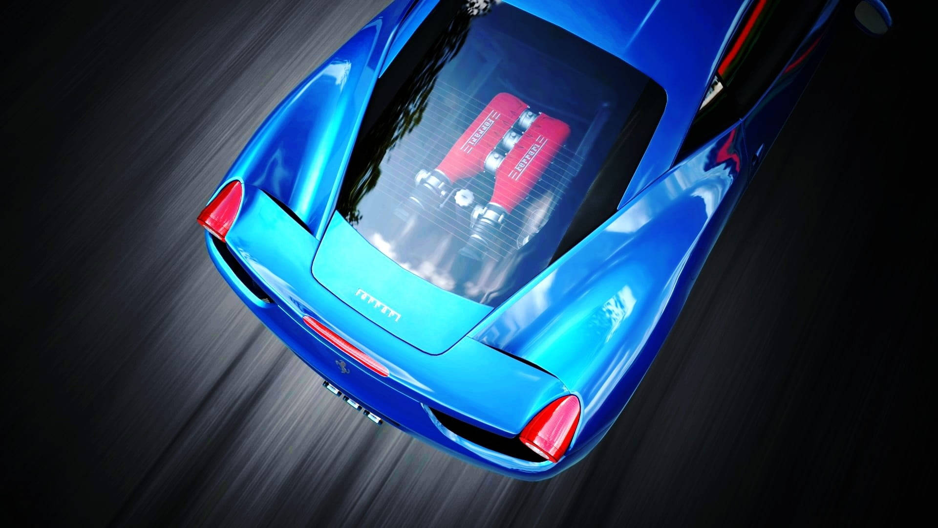 Top-Shot Blue 3D Car Wallpaper