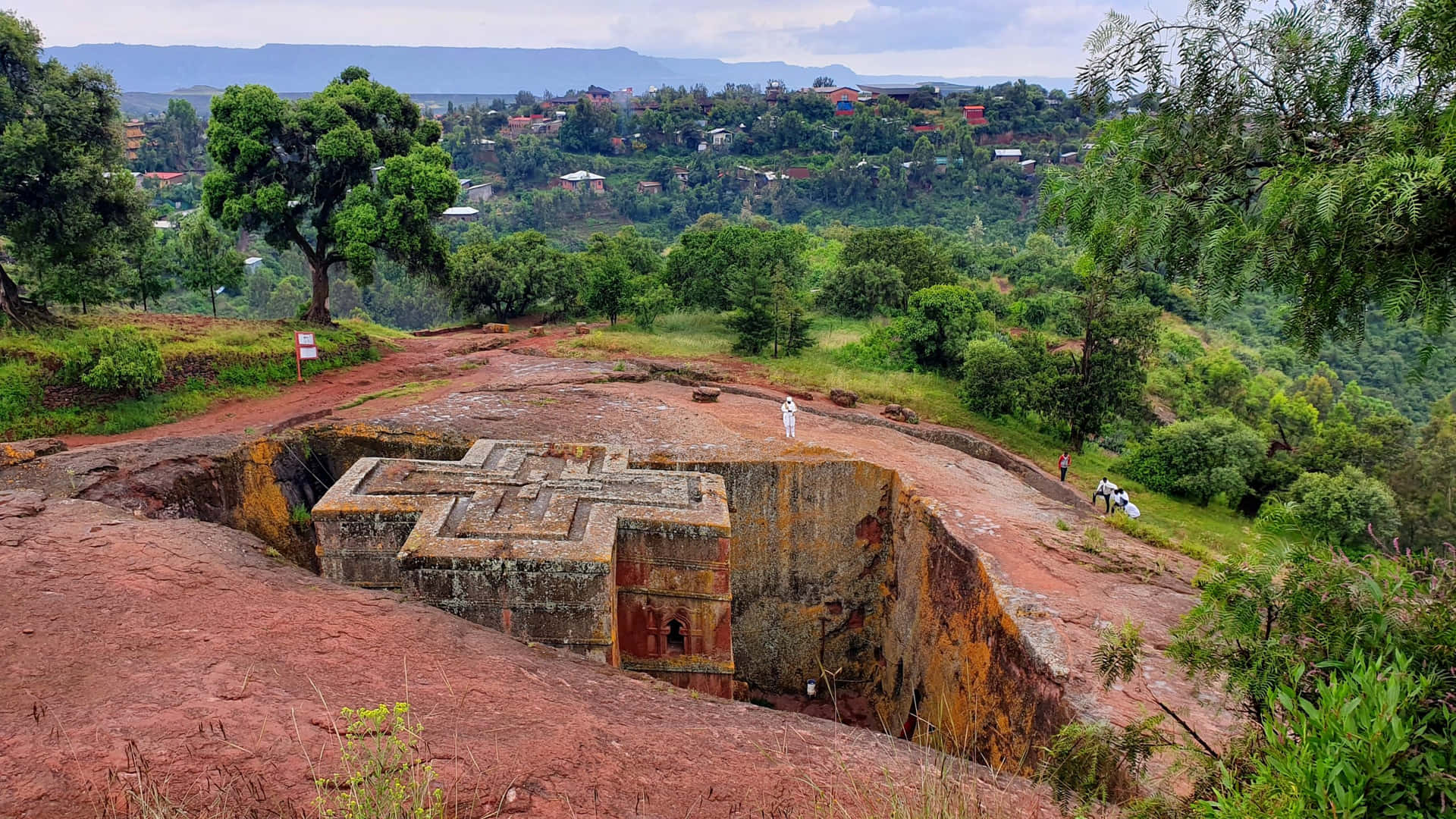 Top Surface Of St. George Church In Lalibela Wallpaper