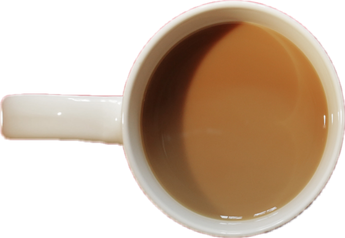 Top View Coffee Cup Filled With Beverage PNG