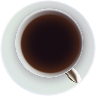 Top View Coffee Cupon Saucer PNG