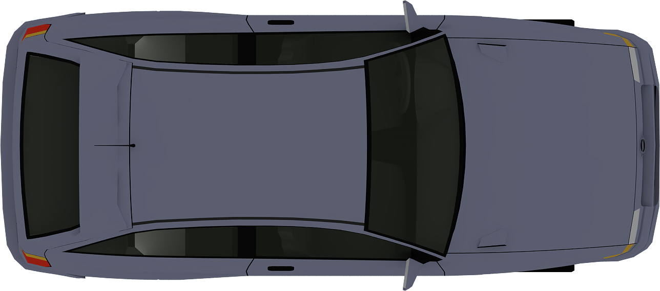 Top View Modern Sedan Car Illustration PNG