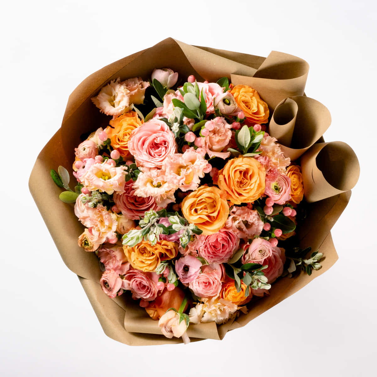Top View Of Bouquet Of Flowers Picture