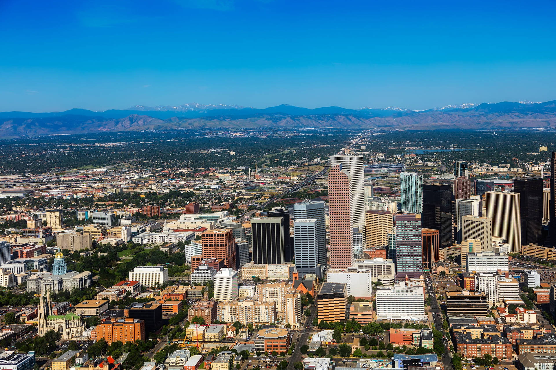 Top View Of Denver City Wallpaper