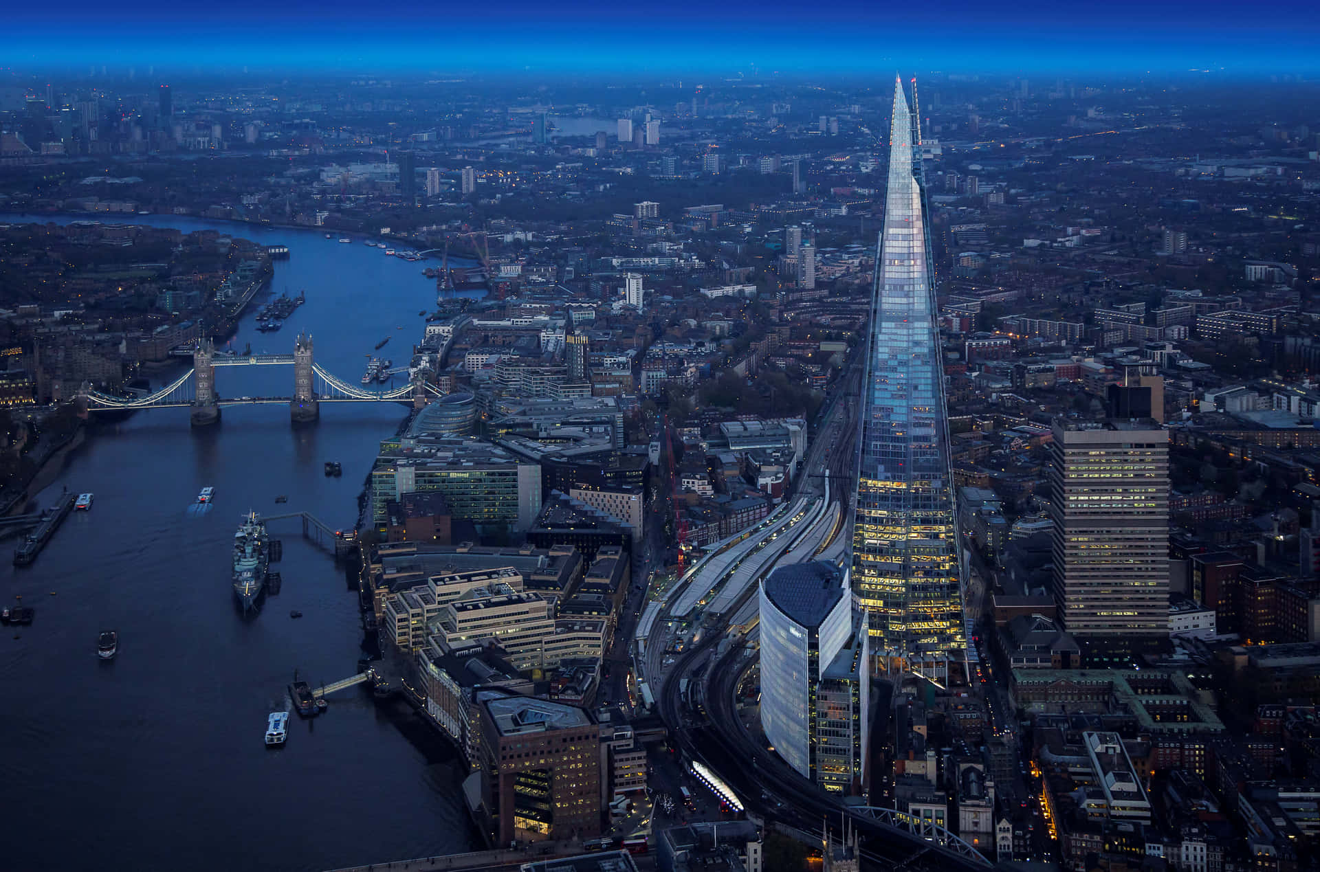 Top View Of London And The Shard Wallpaper