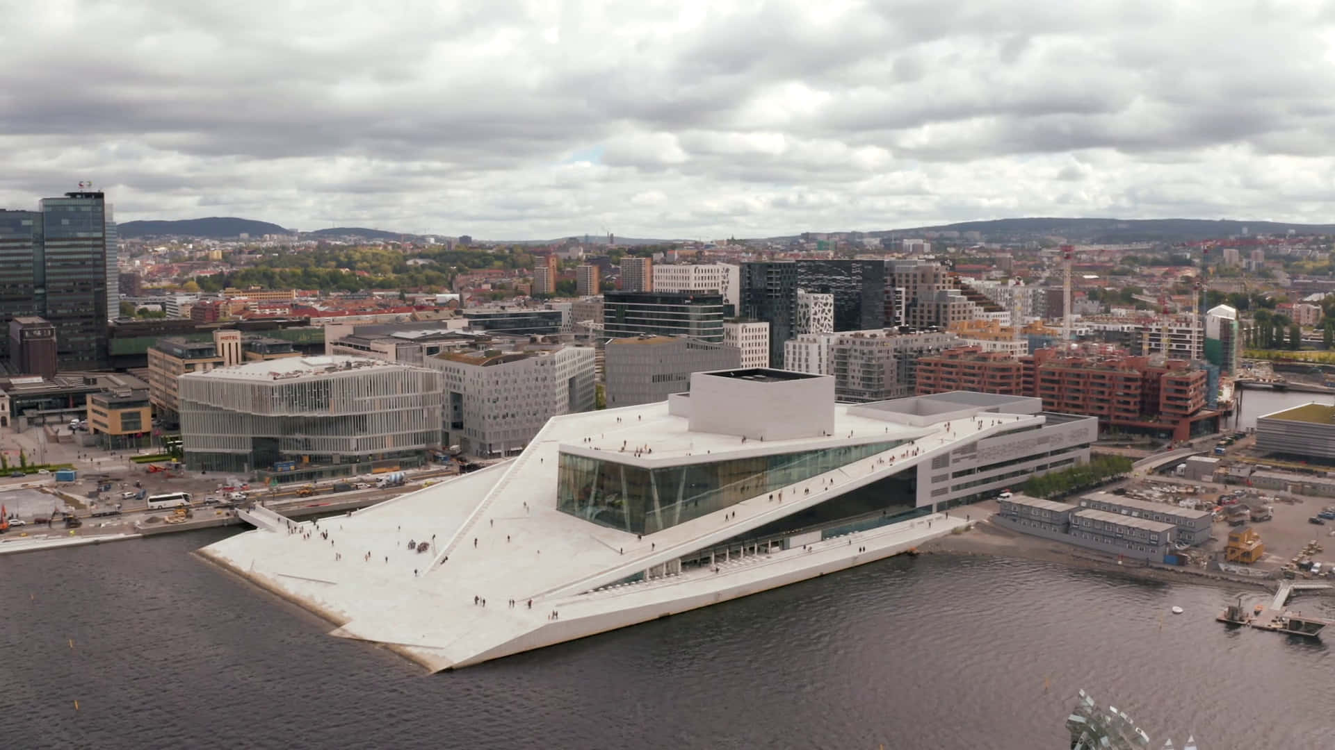 Top View Of Oslo Opera House Wallpaper