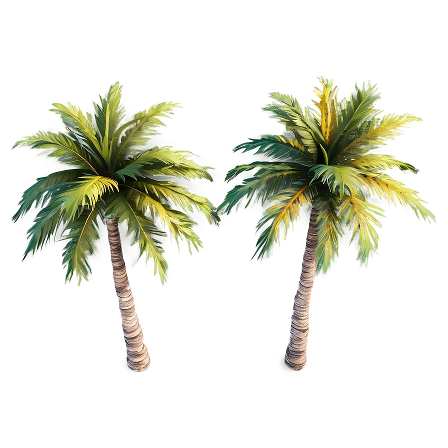 Top View Palm Trees Png 05042024 PNG