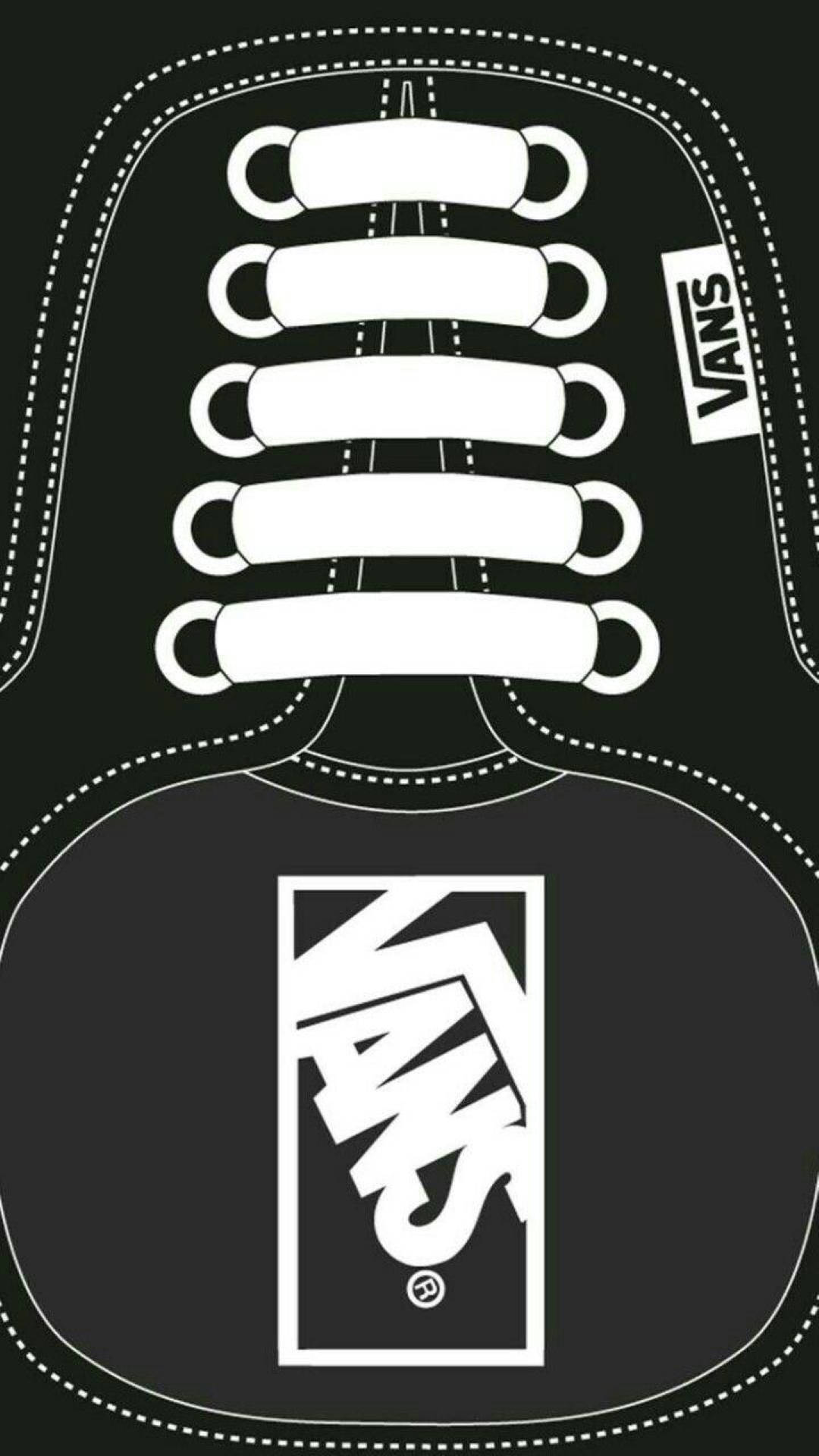 Top-View Vans Logo Sneakers Wallpaper
