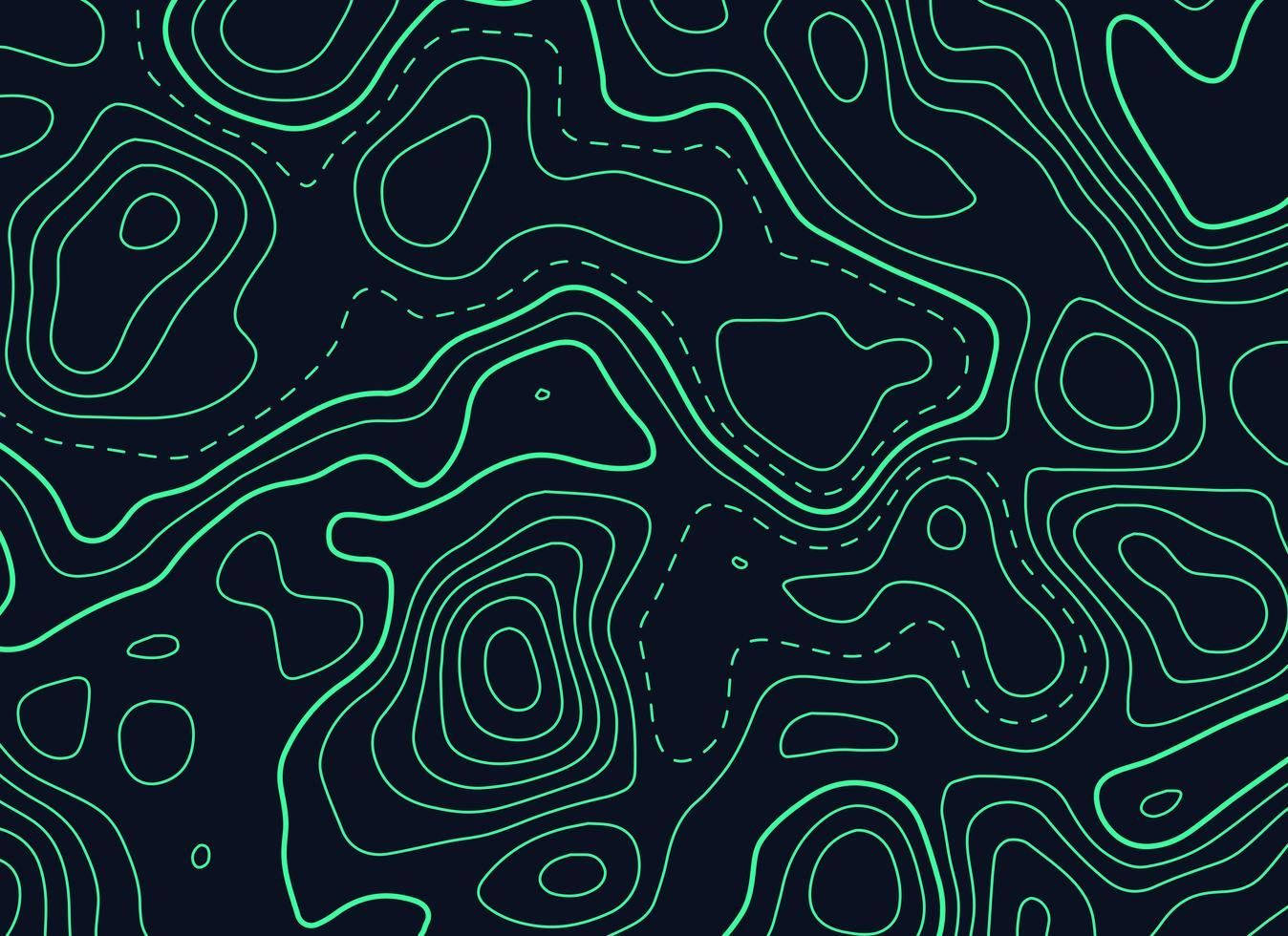 Topografi Grønne Konturer Wallpaper