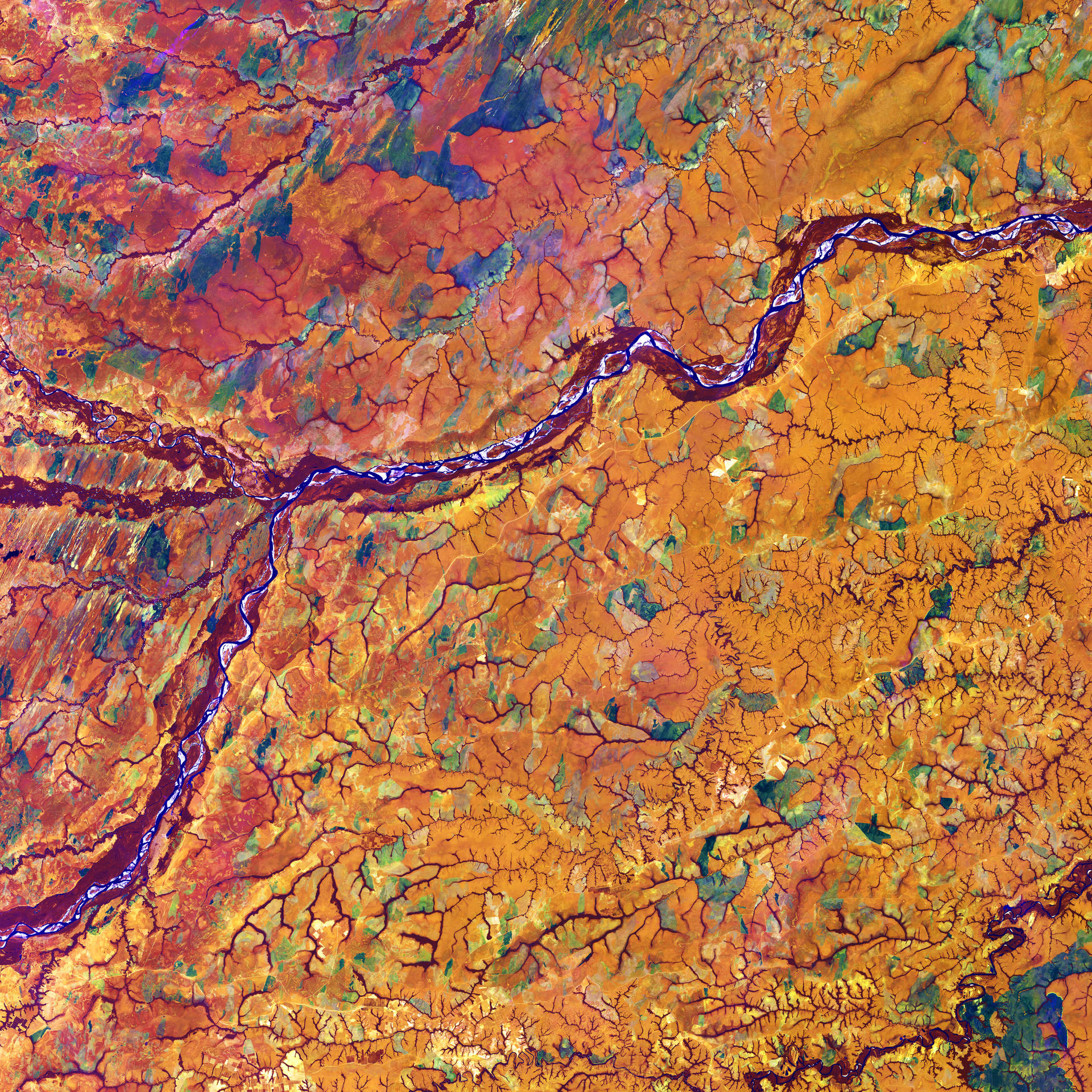 Topografisk kort med guldfarvet nuance Wallpaper