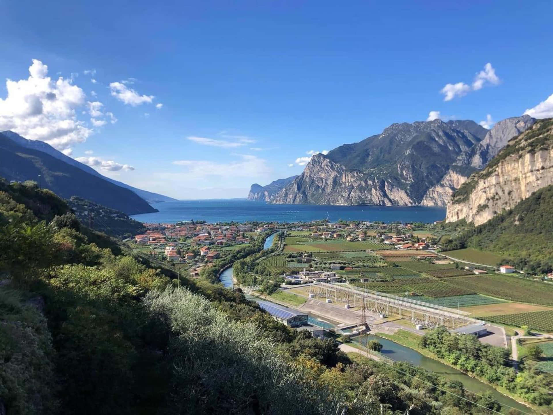 Torbole View Of Lago Di Garda Wallpaper