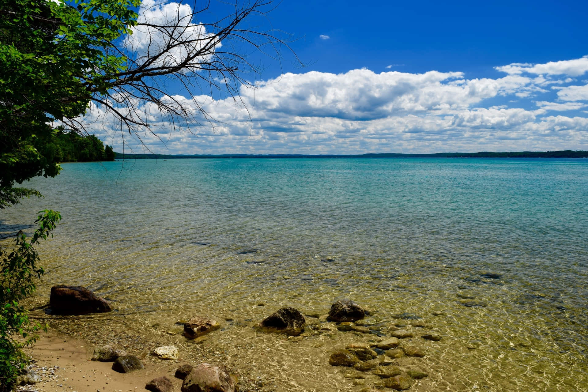 Glistening waters of Torch Lake, Michigan