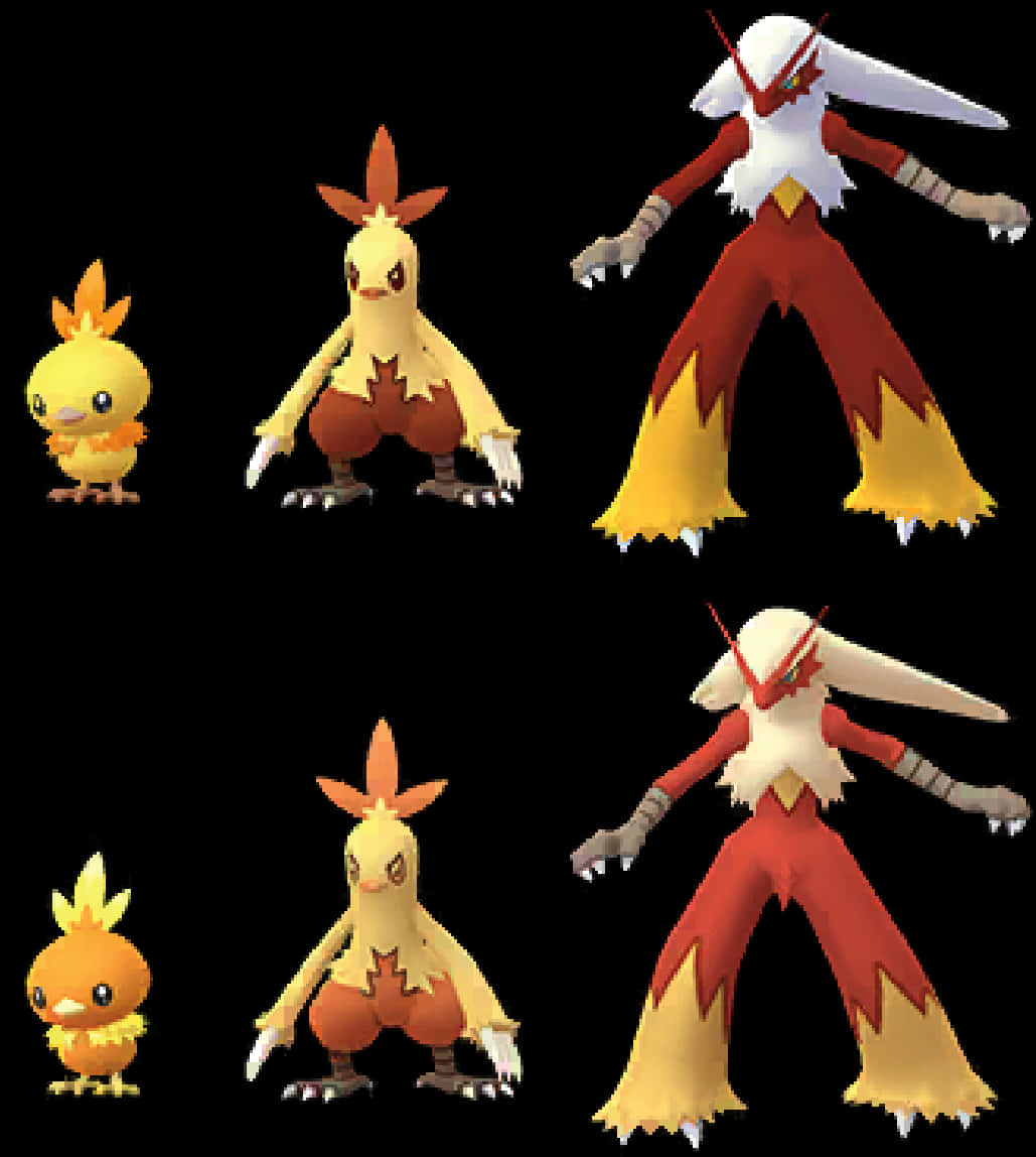 Download Torchic Combusken Blaziken Evolution Set