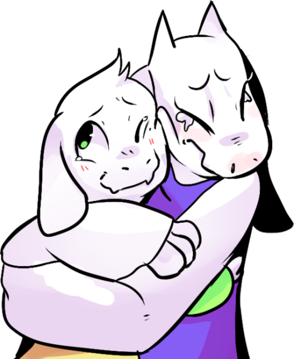 Torieland Asriel Hug Illustration PNG