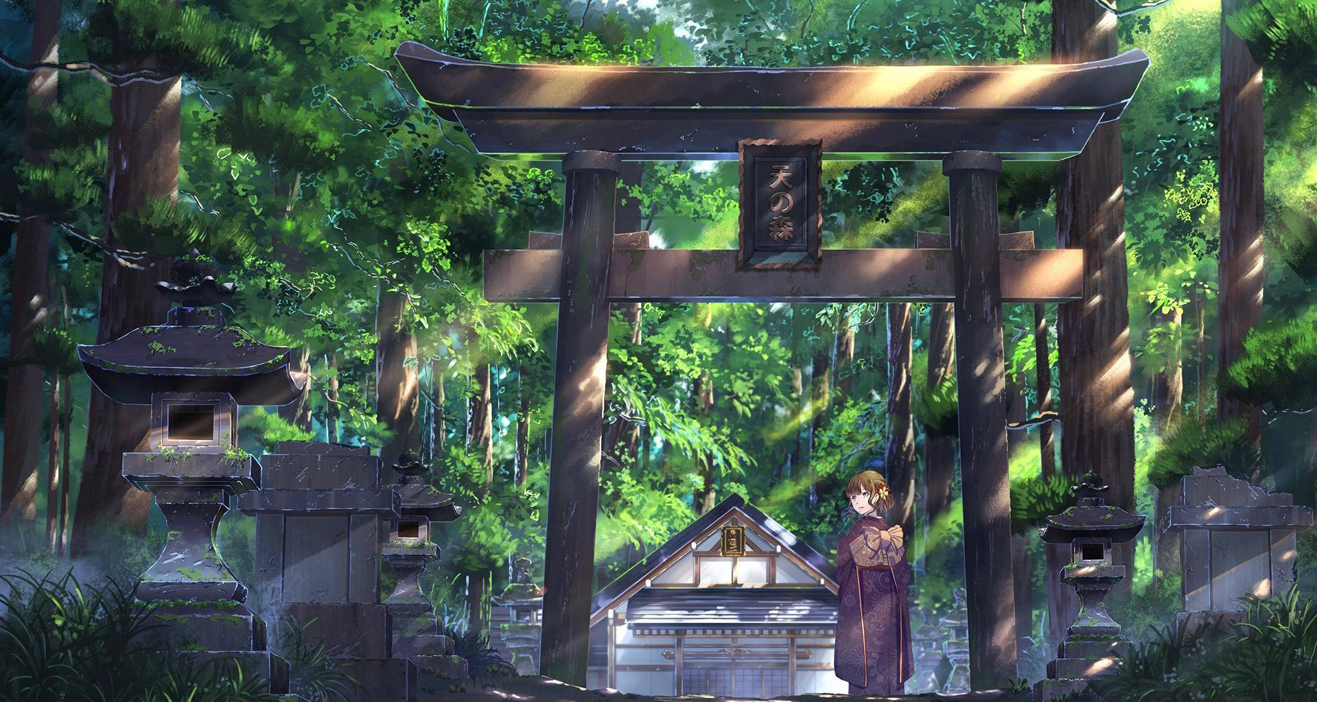 Download Torii Gate Anime Wallpaper 