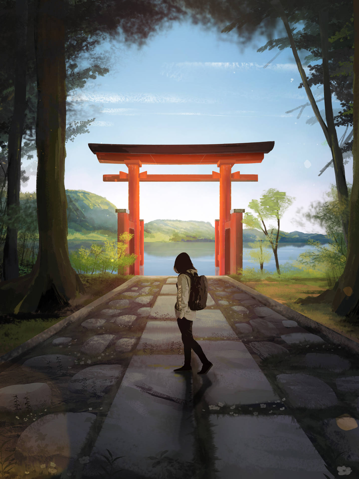 Torii Gate Digital Illustration