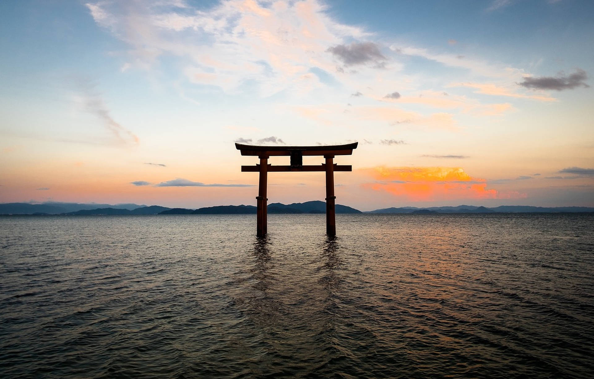 Torii Gate In The Sea