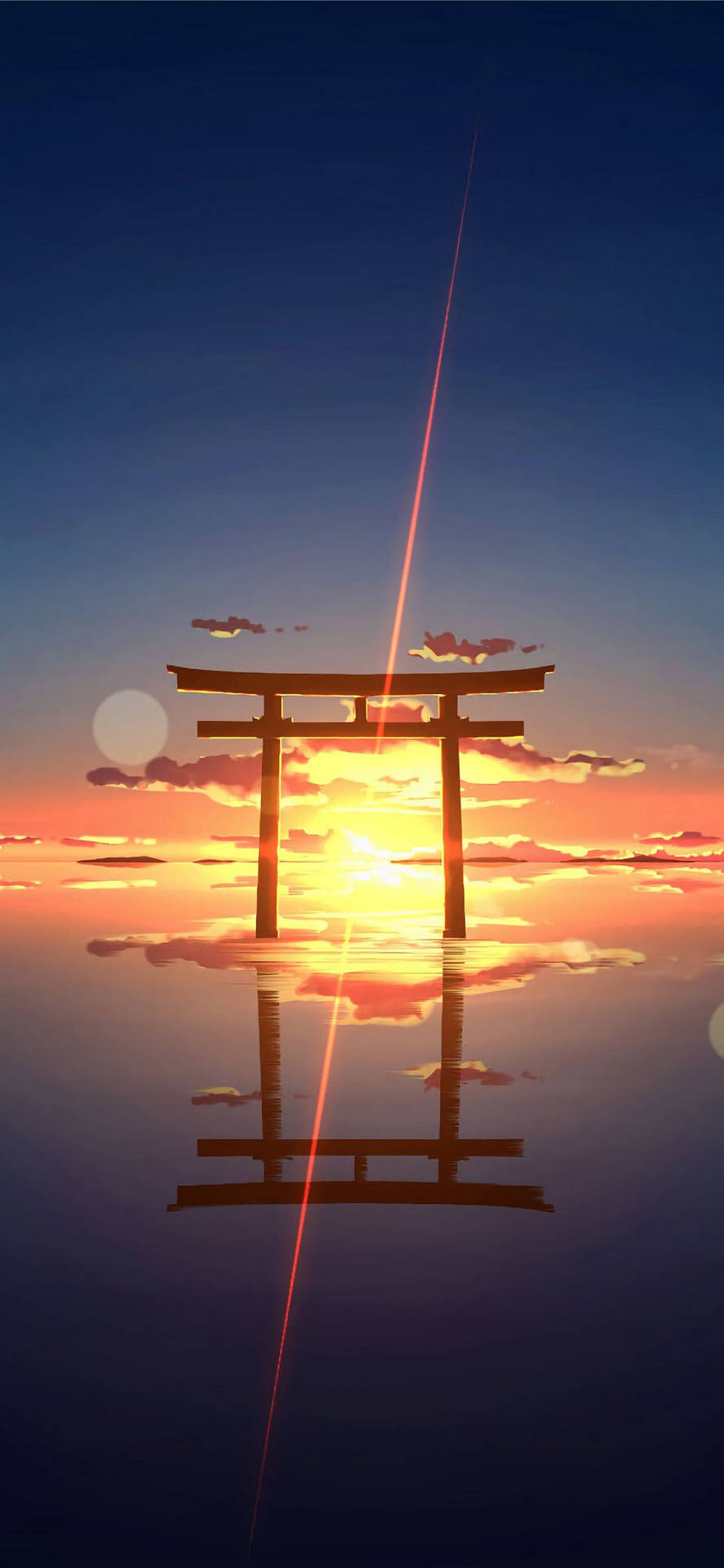 Torii Gate Sunset Horizon