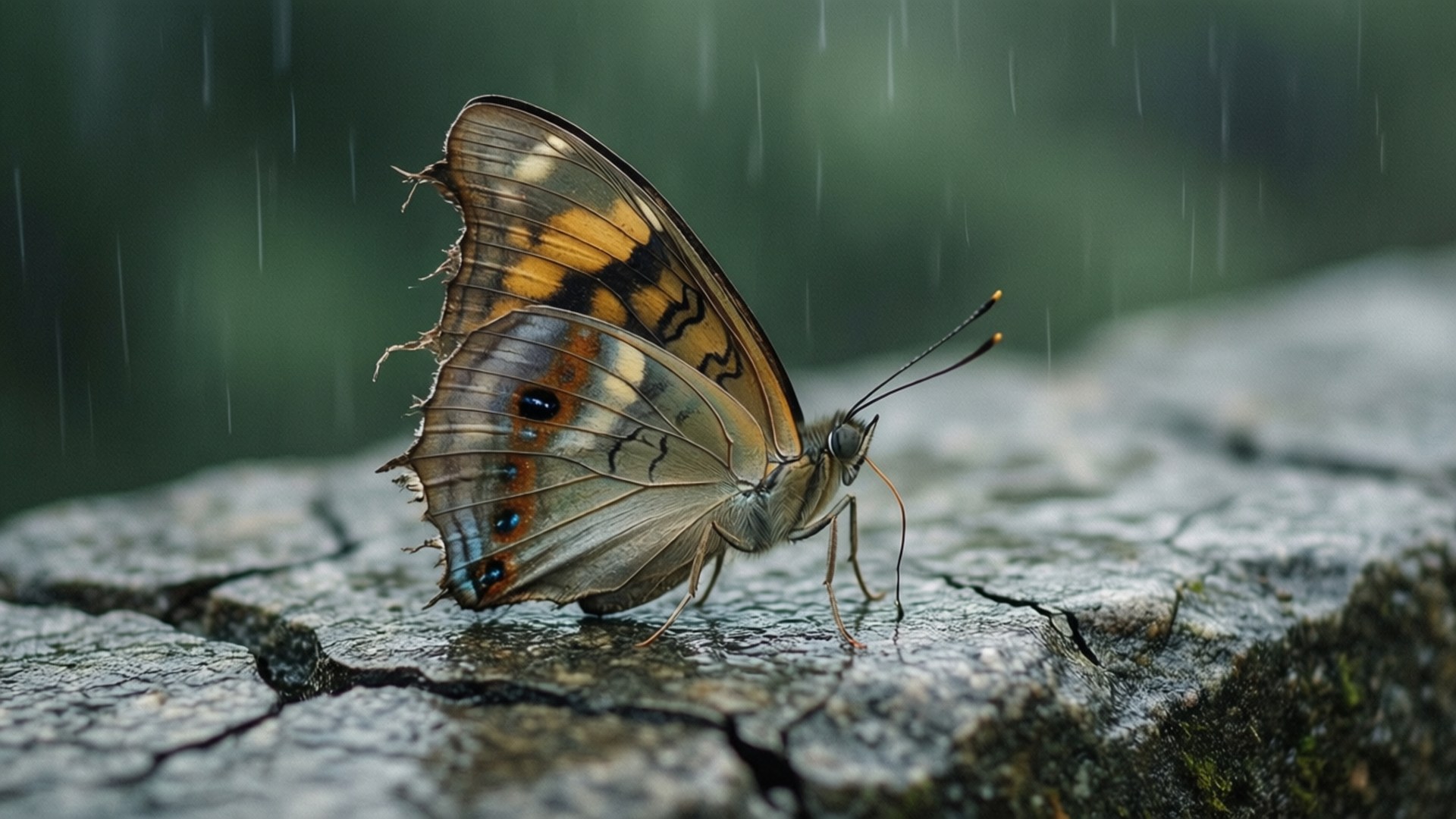 Zerrissener Schmetterling Wallpaper