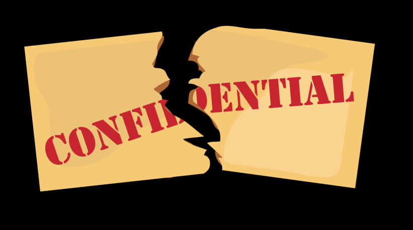 Torn Confidential Document PNG
