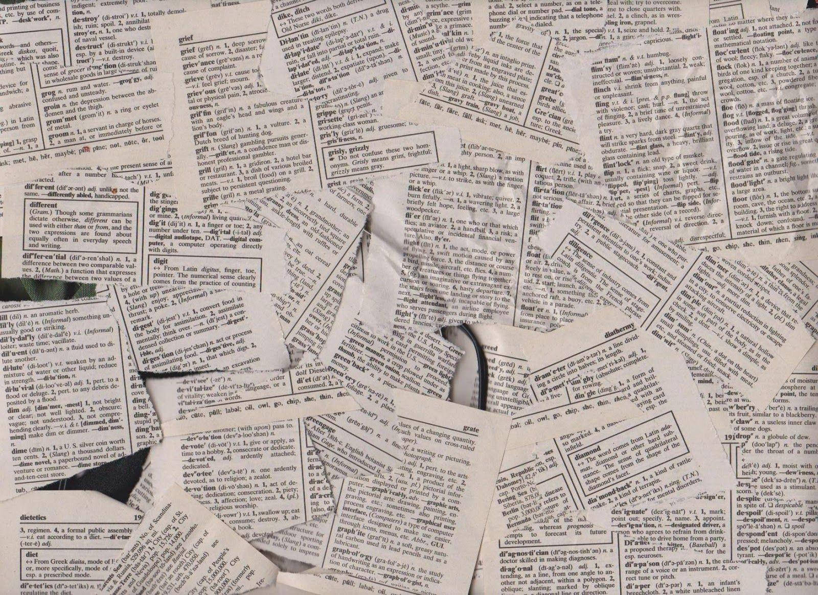 Torn Dictionary Paper Pages Wallpaper