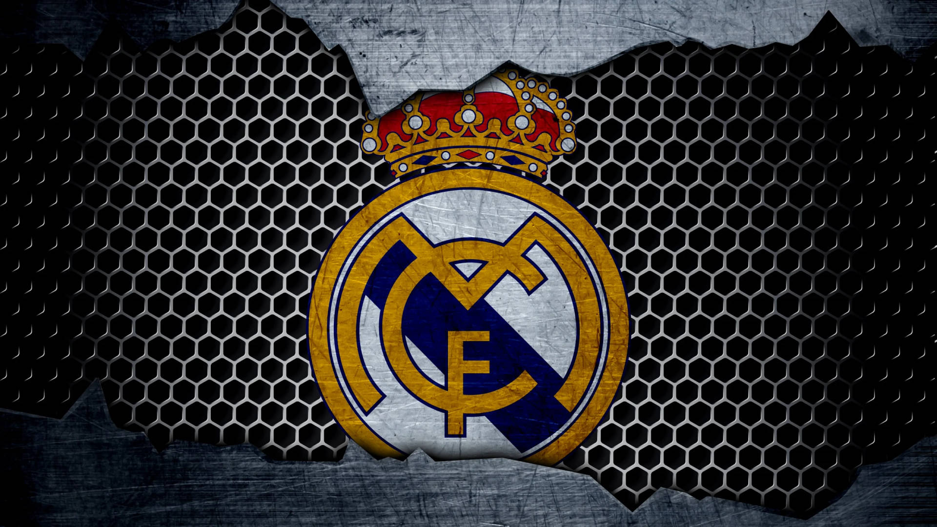 Papelde Parede Real Madrid 4k De Metal Rasgado. Papel de Parede