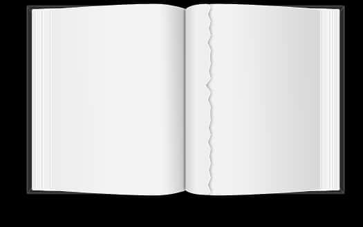 Torn Open Blank Book PNG