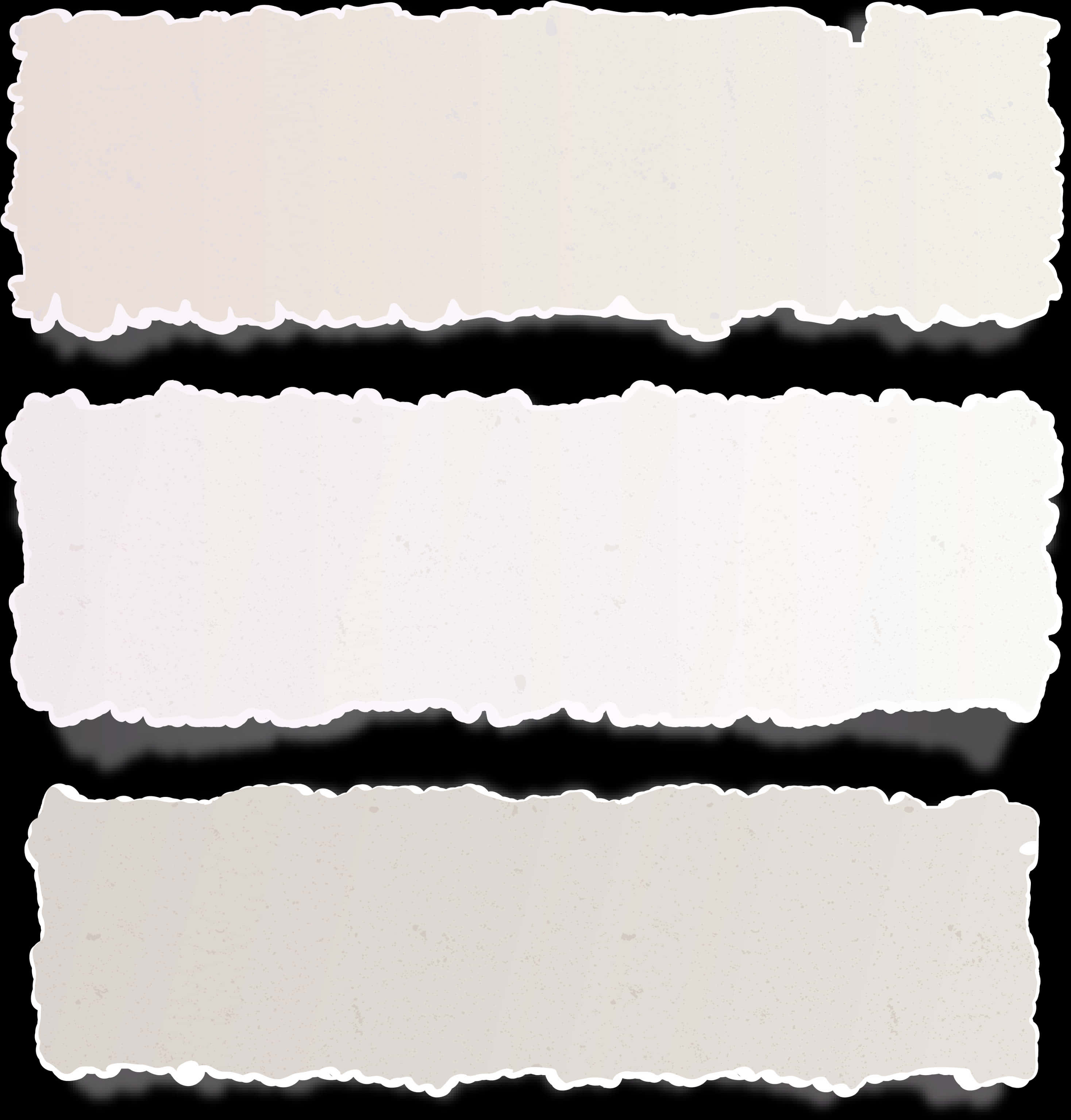 Torn Paper Banners Set PNG
