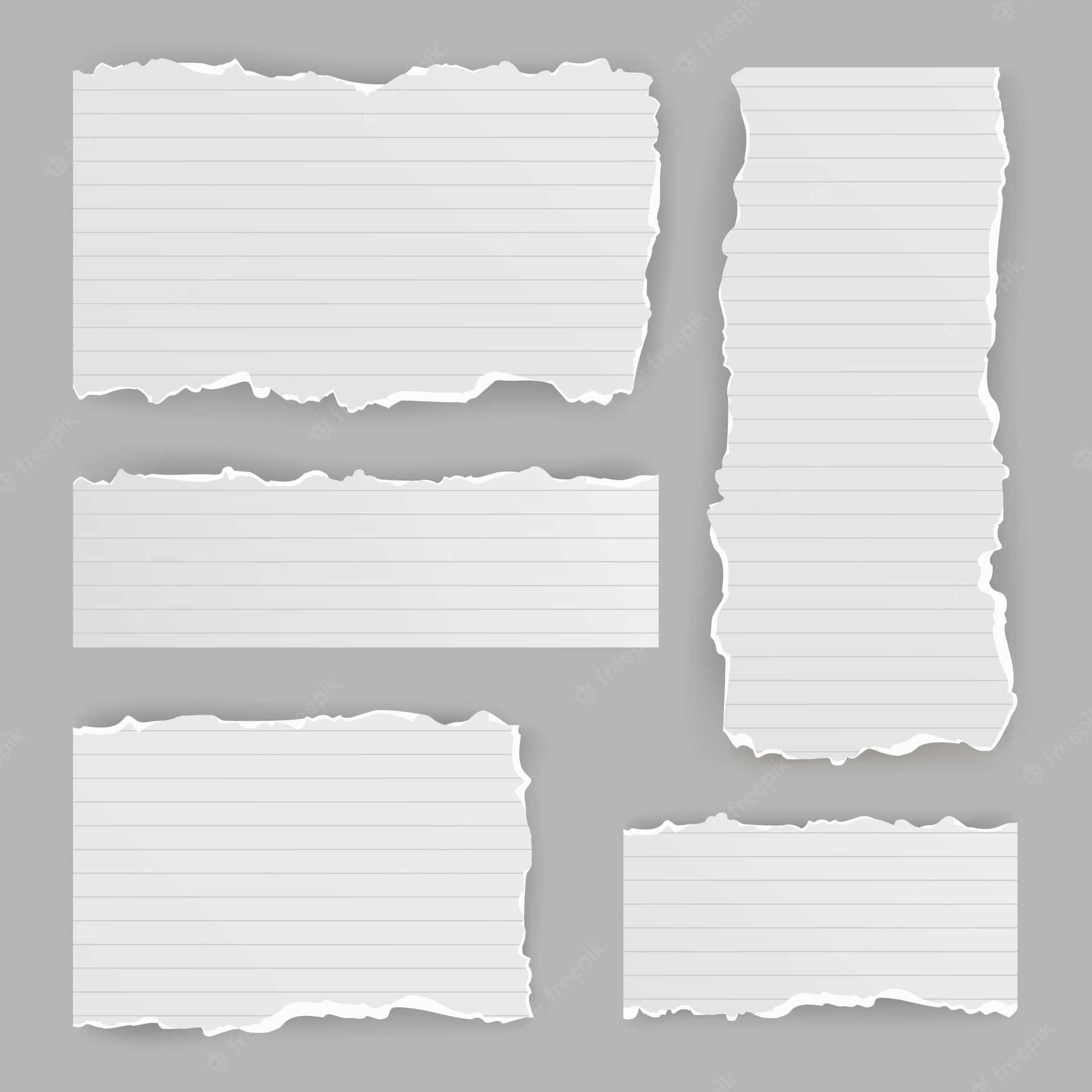 Four Pieces Of Paper With Torn Edges