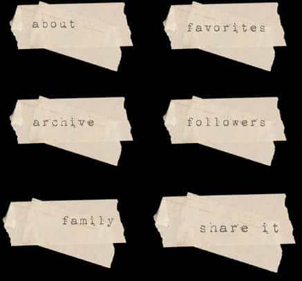 Torn Paper Text Pieces PNG