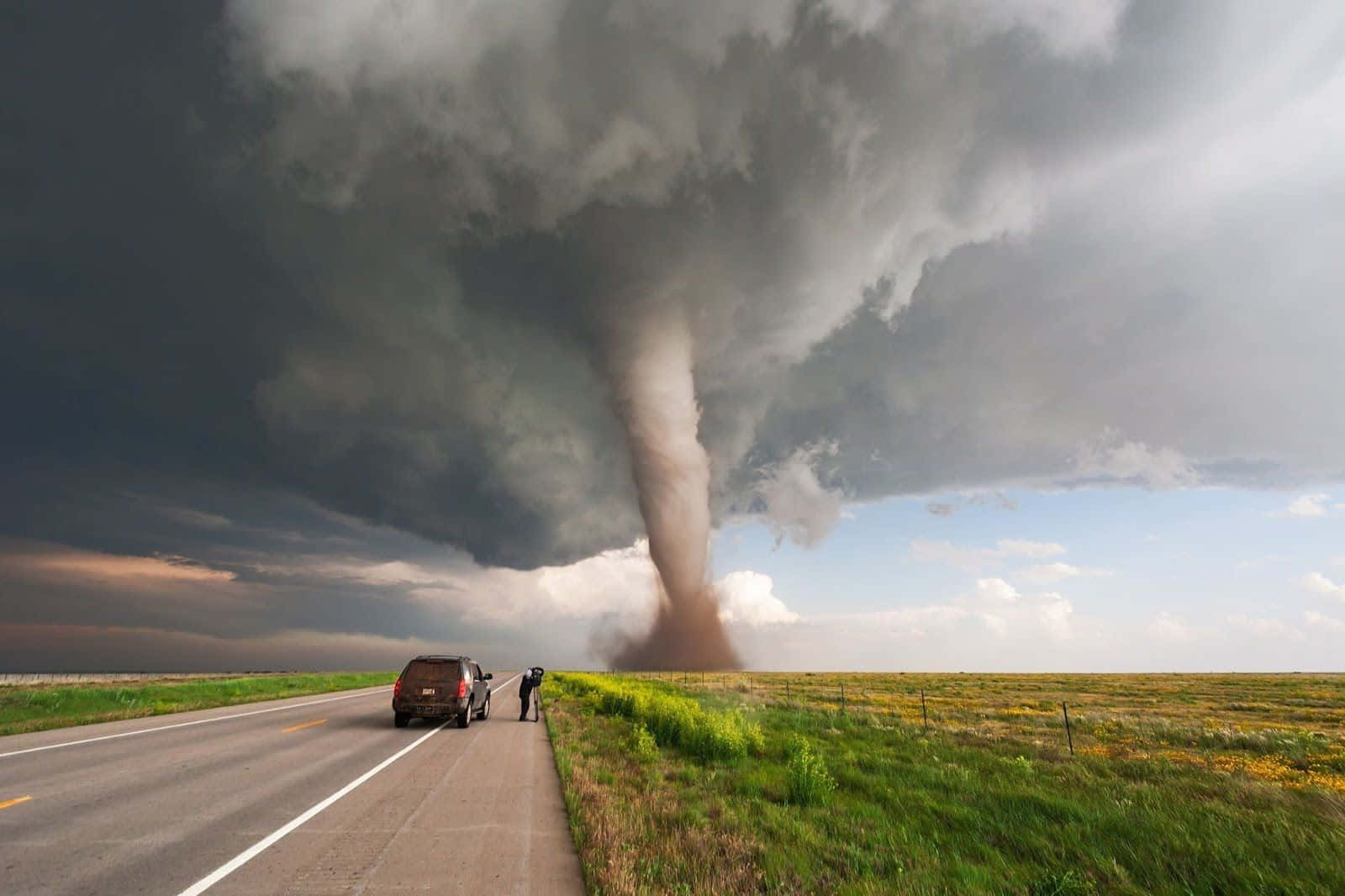 Powerful Tornado on a Open Field