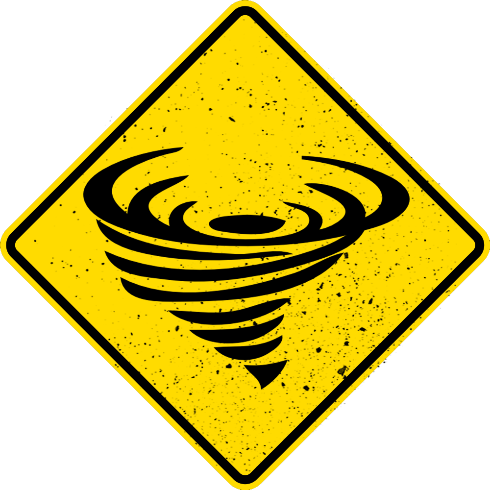 Tornado Warning Sign Graphic PNG
