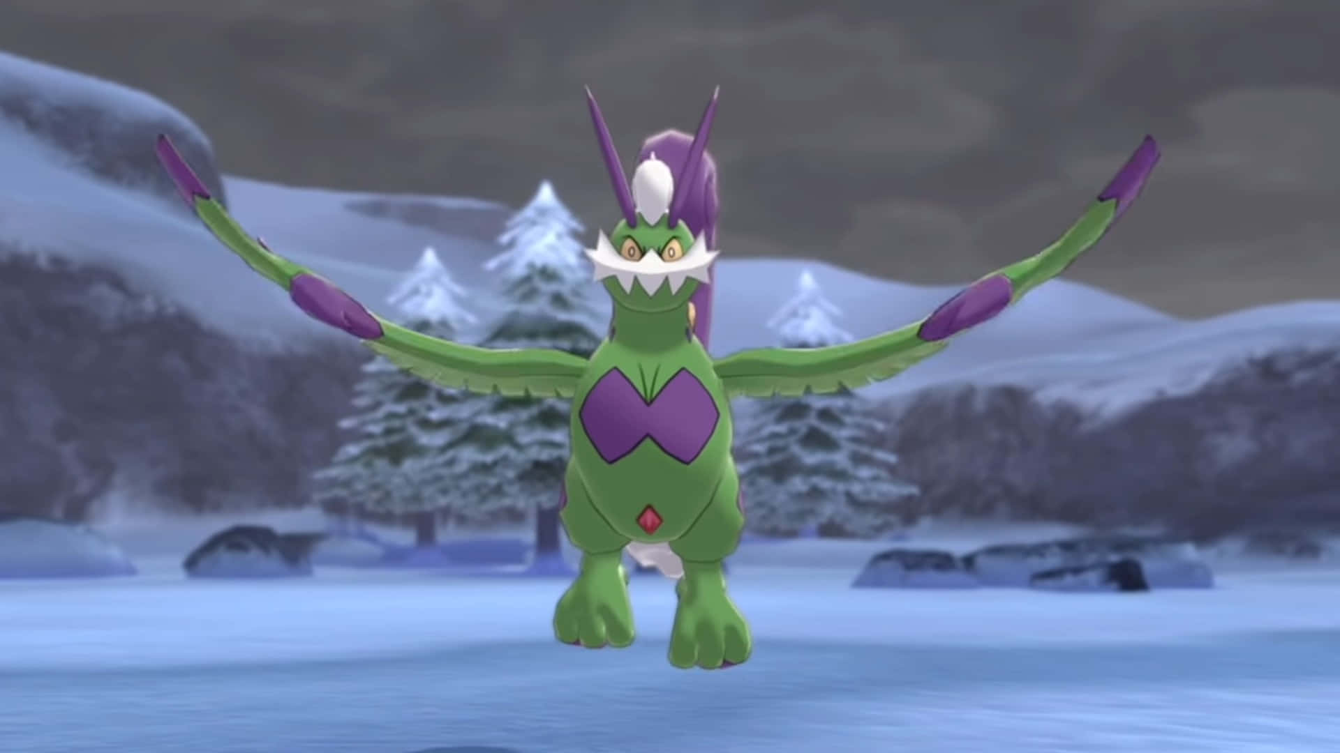 Tornadus In The Winter Forest Wallpaper