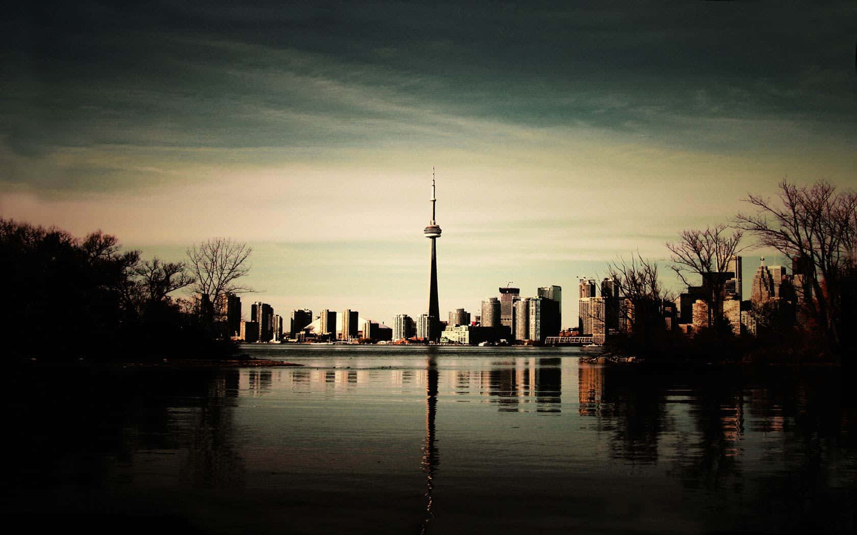 Ampiavista Panoramica Della Linea Dell'orizzonte Di Toronto.
