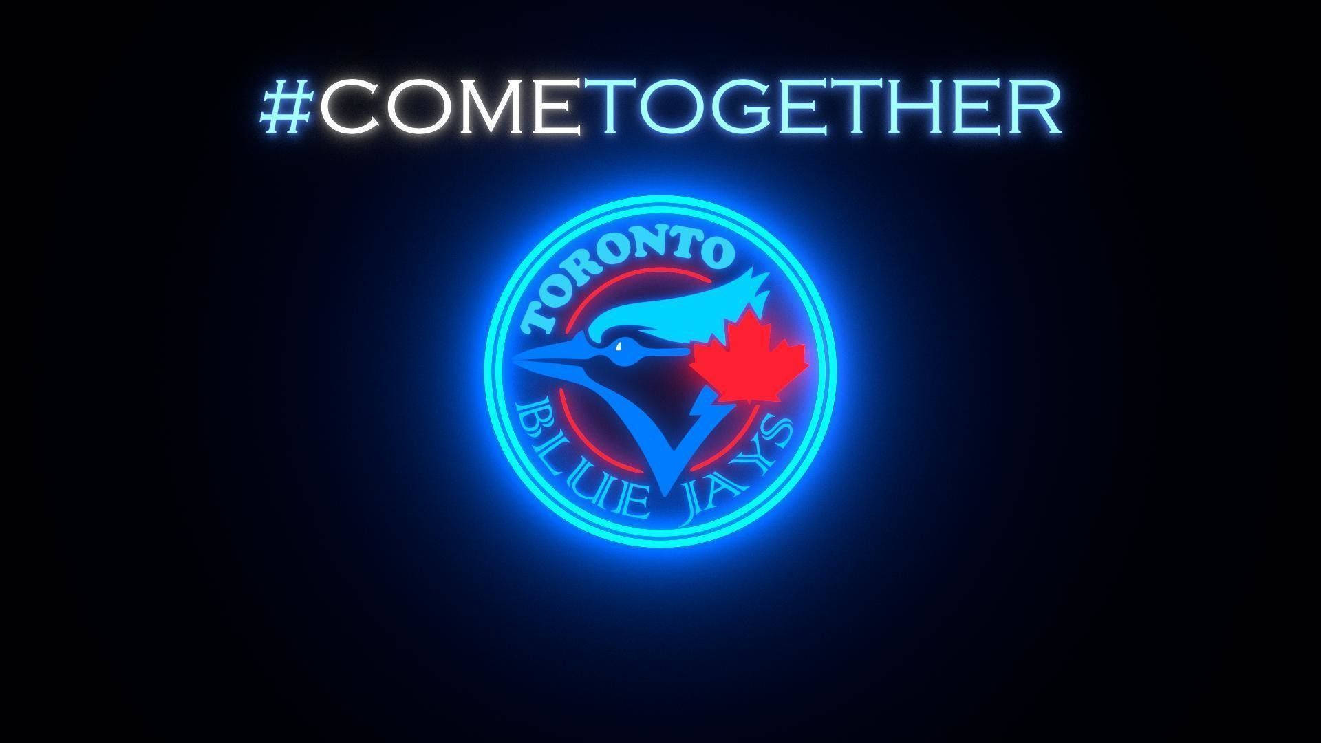 Toronto Blue Jays Neon Light Logo Wallpaper