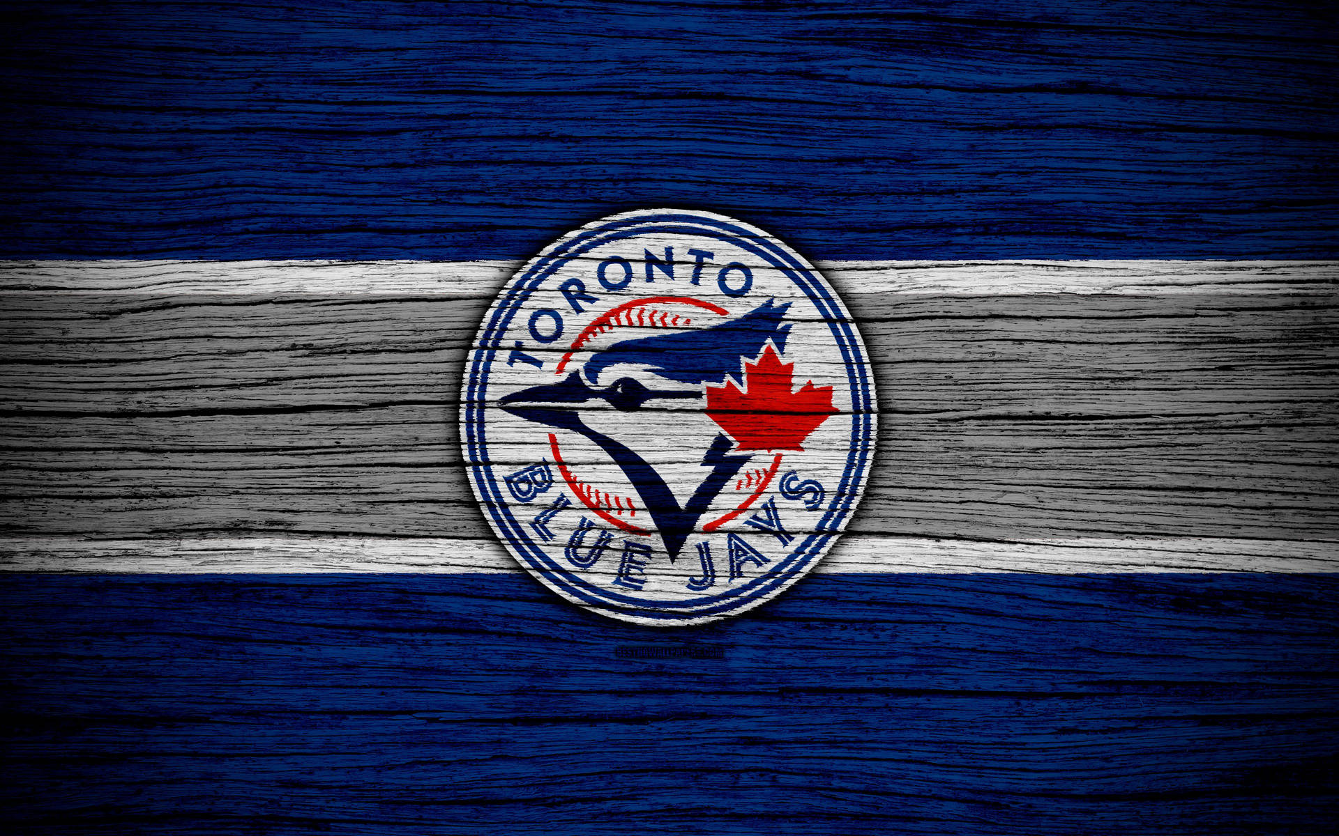 Toronto Blue Jays Painted Wood Logo Wallpaper