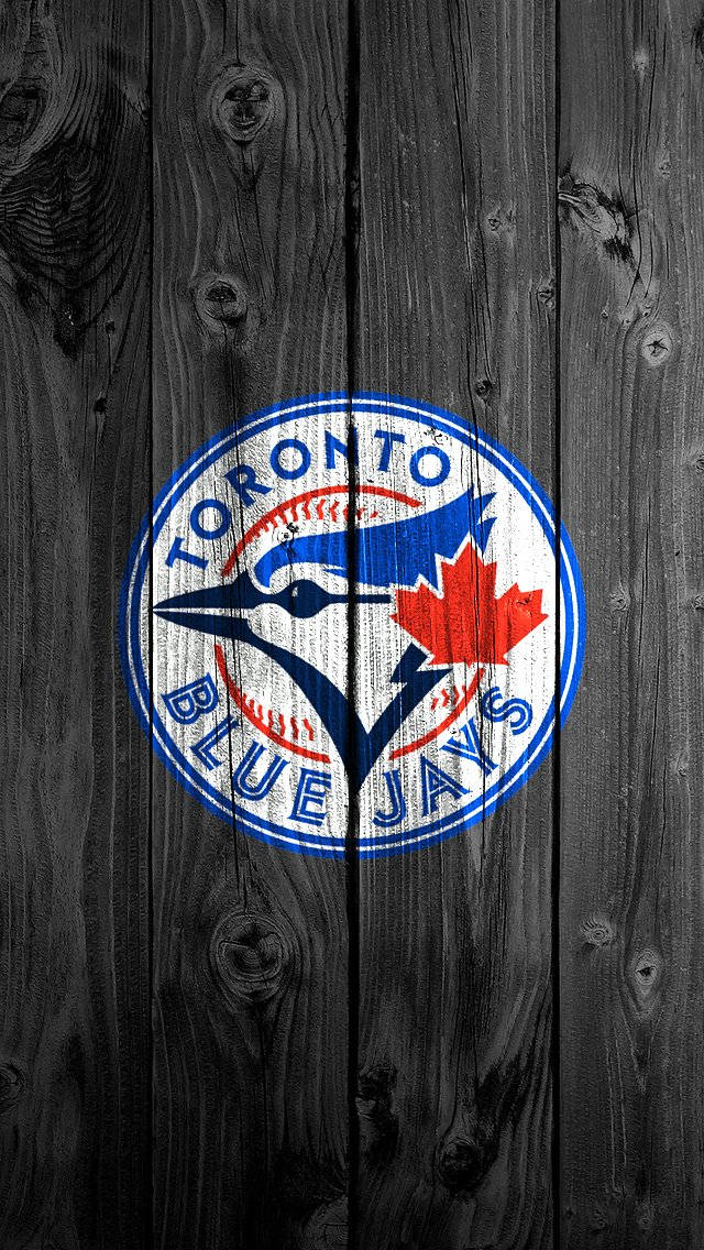 Toronto Blue Jays Wooden Wall Logo Wallpaper