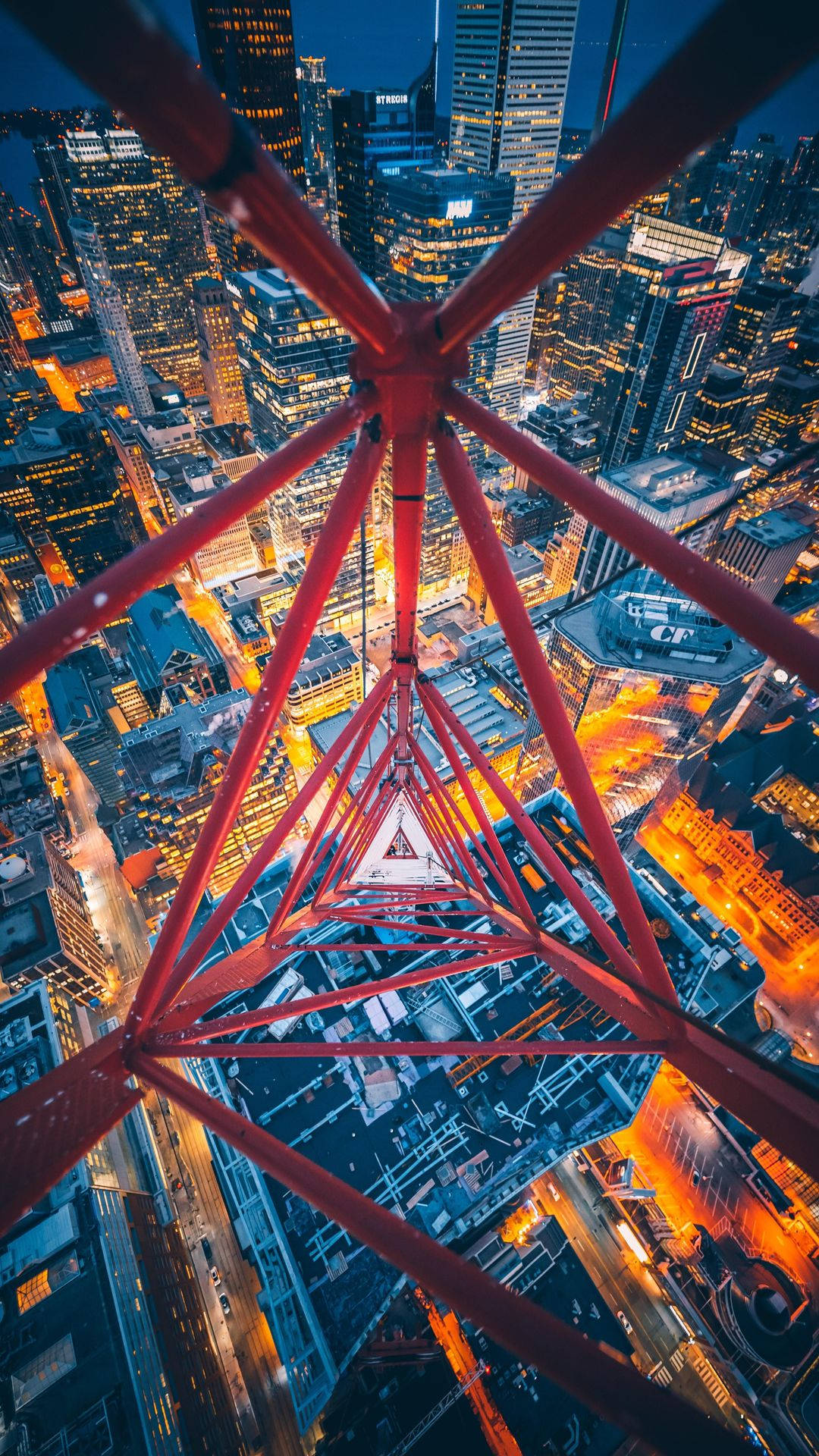 Vistade Toronto Canadá Desde Lo Alto De Un Edificio Fondo de pantalla